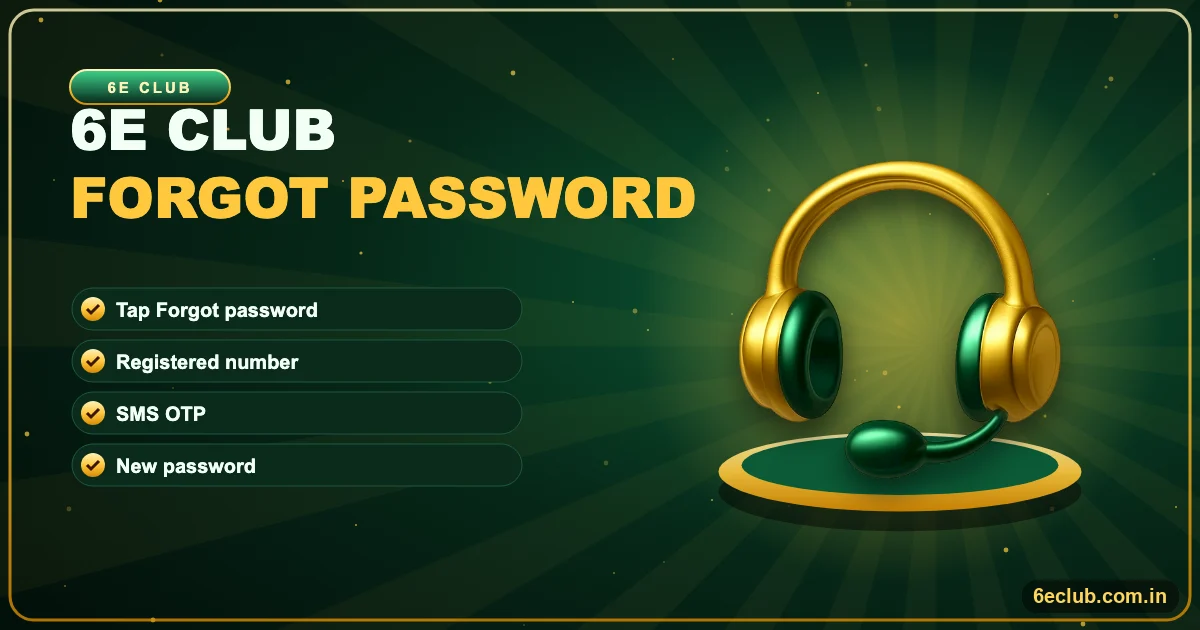 6E Club Forgot Password banner