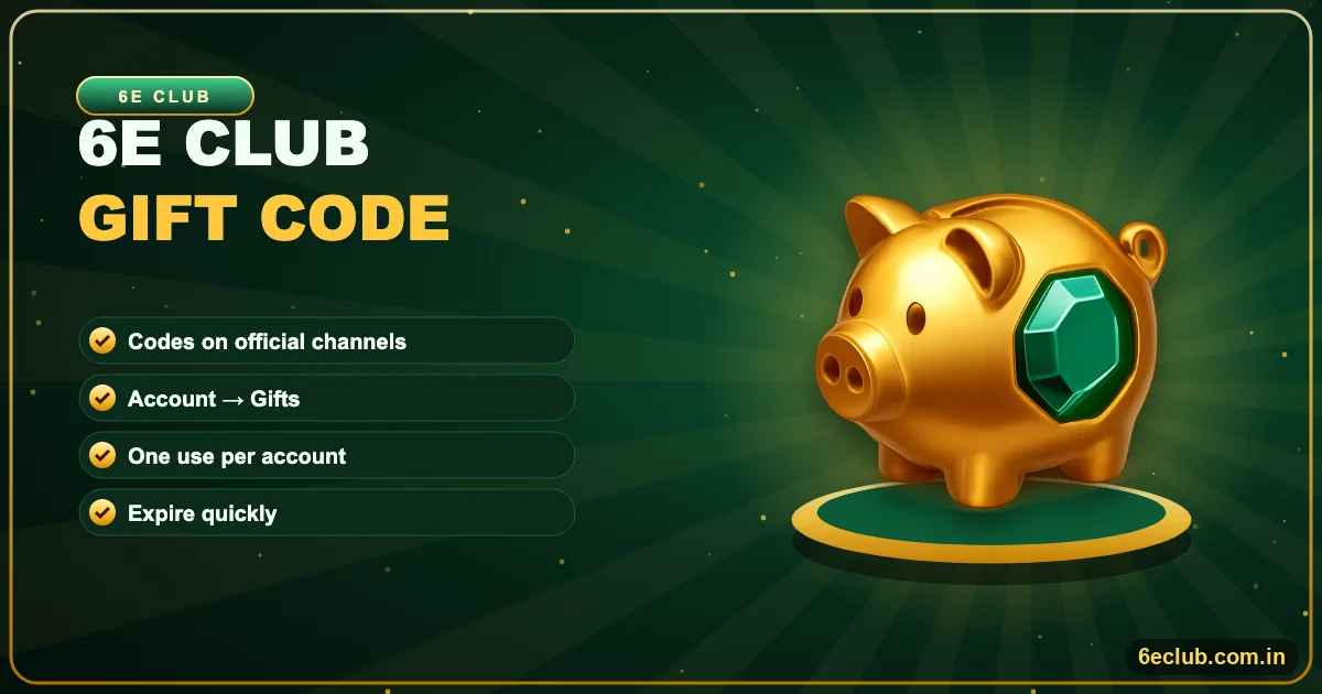 6E Club Gift Code banner
