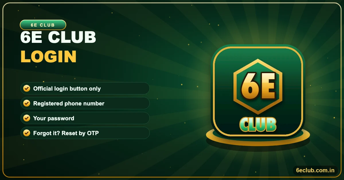 6E Club Login banner